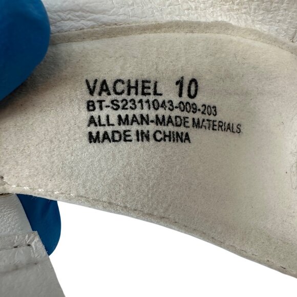 Baretraps Womens White Laser Cut Open-Toe Sandals Zipper Block Heels Size 10 - Picture 9 of 12